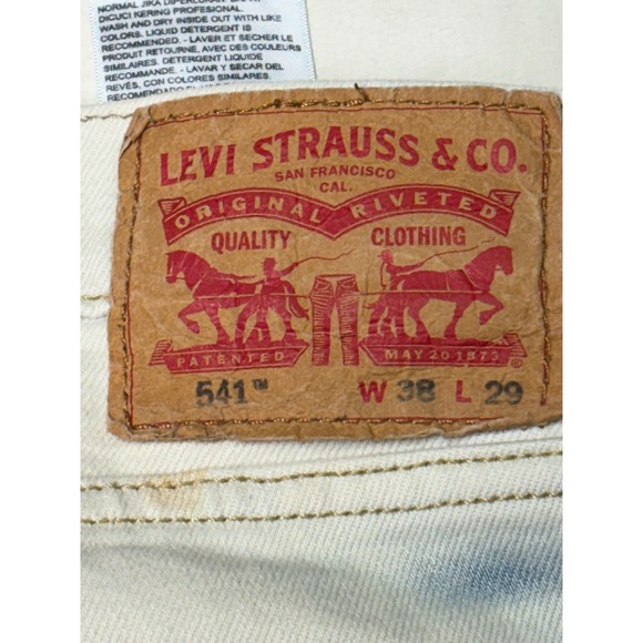 Levi Strauss & Co 541 Mens W38 L29 Athletic Fit Tie Dye Jeans Denim - Picture 11 of 16